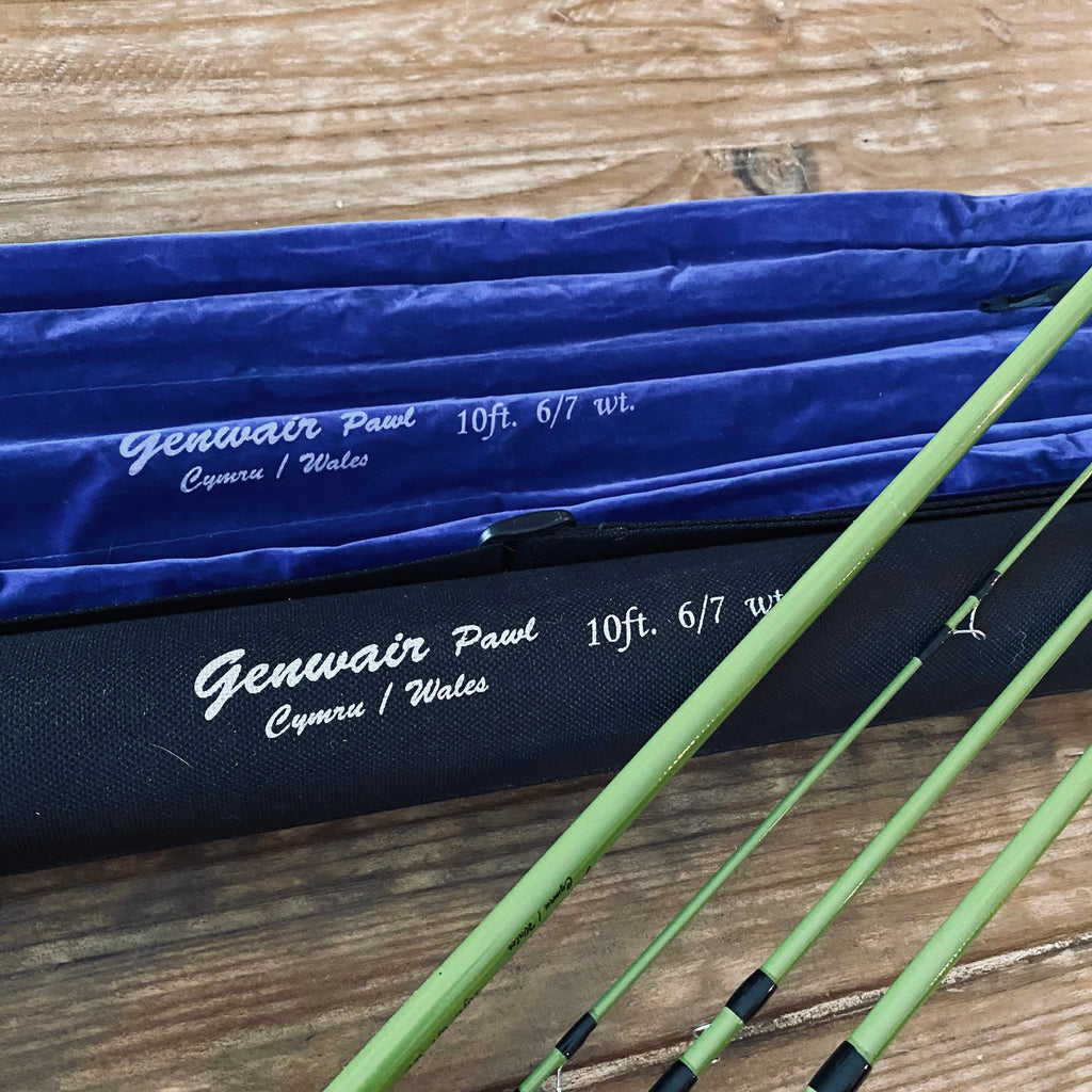 Genwair Pawl Graphite Fly Rod 10’ 6/7 wt + Matching Two-Tone Genwair Reel – Made in Wales