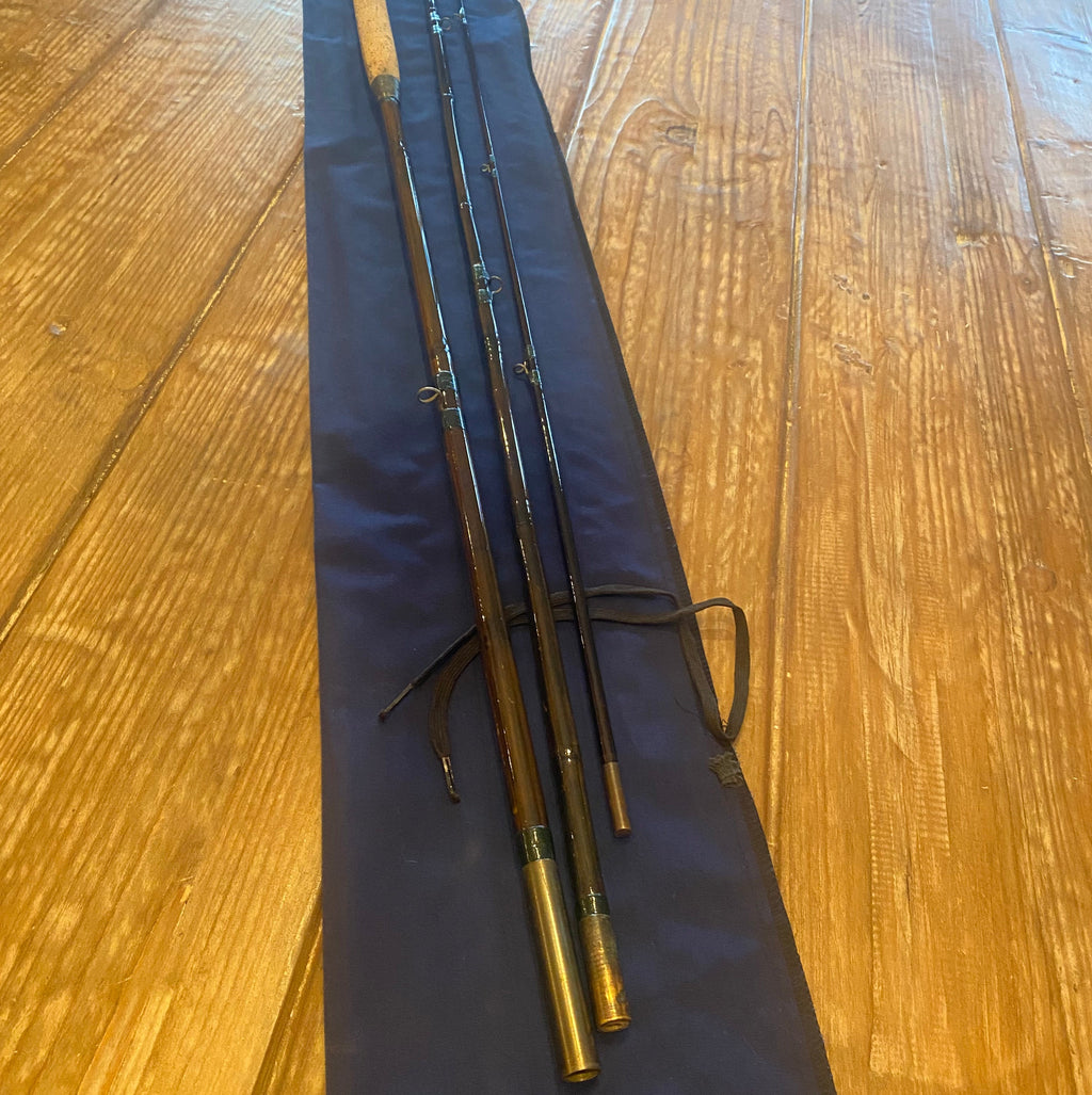Antique Hardy Bros 12.5’ Greenheart Salmon Fly Rod c.1890 – W Fitting, Original Bag, Comp