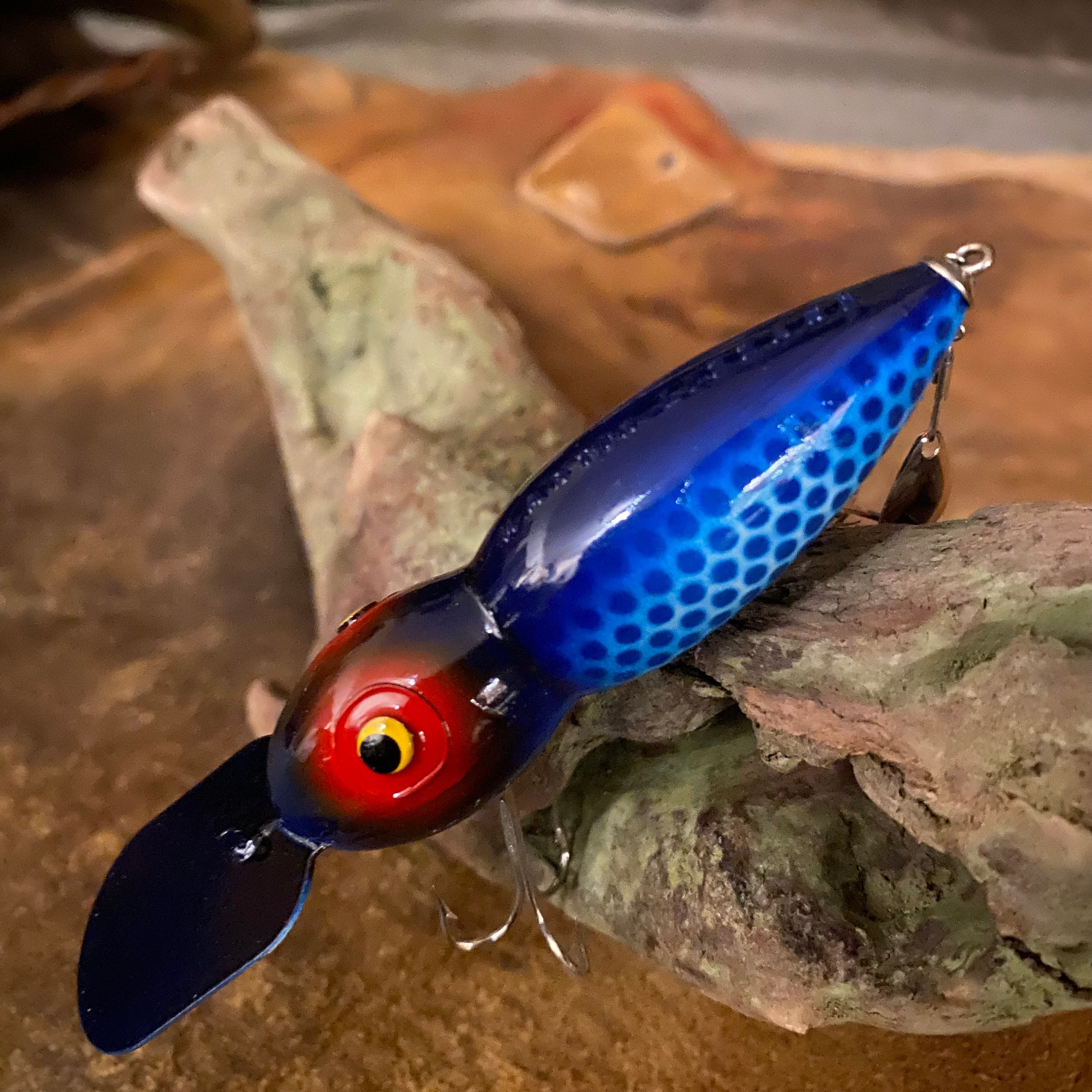 1950 fishing lures Collection of Painted Wooden and Metal c.1940 Vintage Martin Lizard Diving Plug