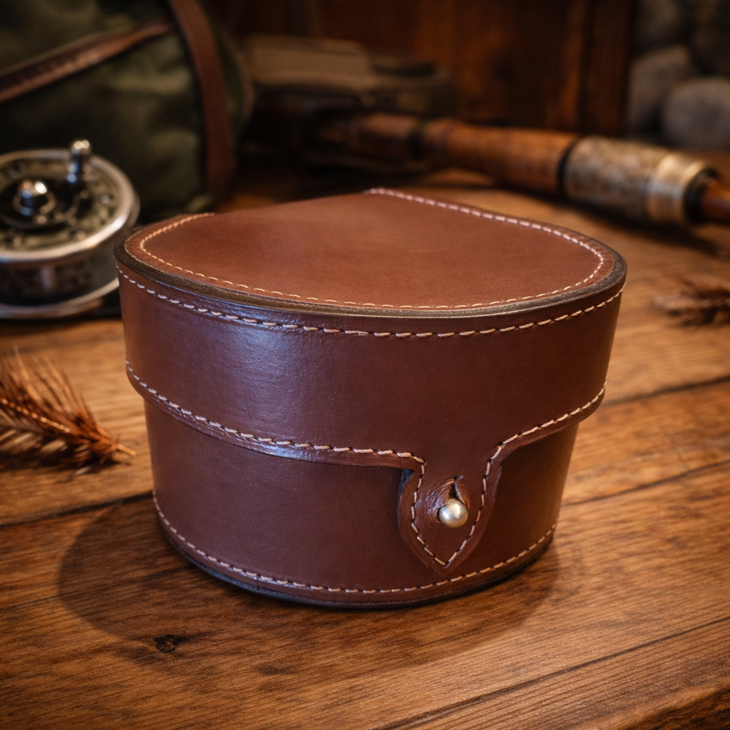 Leather Reel Case – Sheepskin Lined