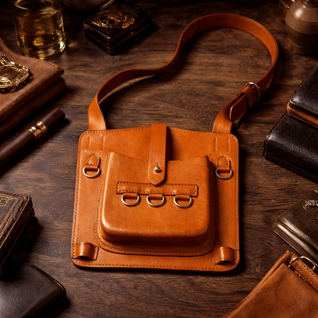 Leather Stream Side Satchel