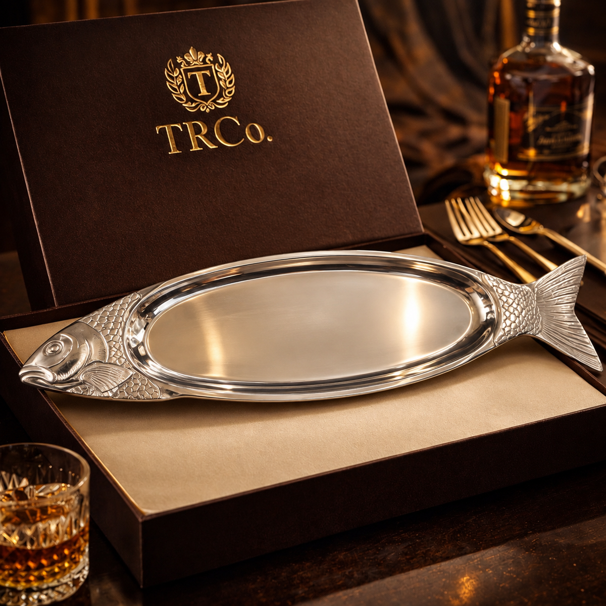 Pewter Fish Serving Platter