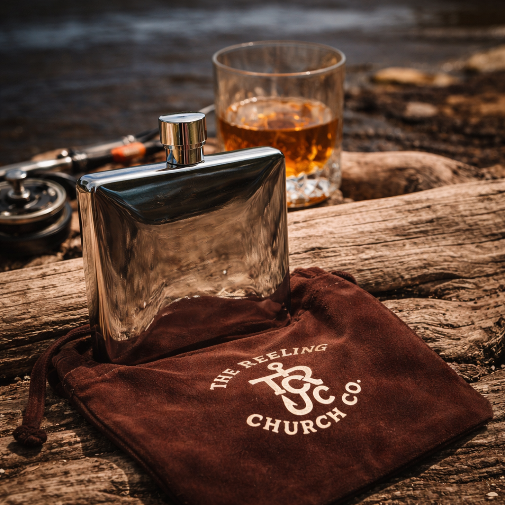 Church Flasks The Reeling Church Square Flask | Premium Fishing Drinkware | The ...