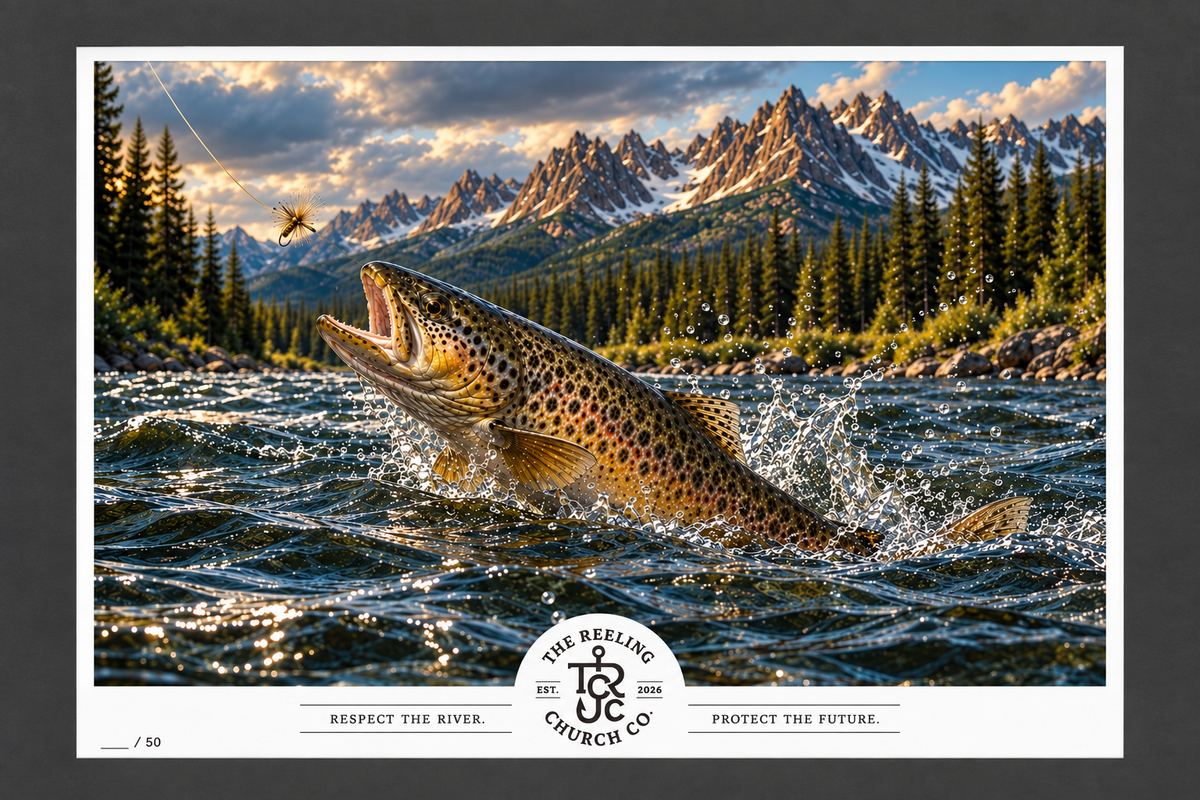 TRCCo Brown Trout Fine Art Print, Limited Edition of 50, 12 × 16 in