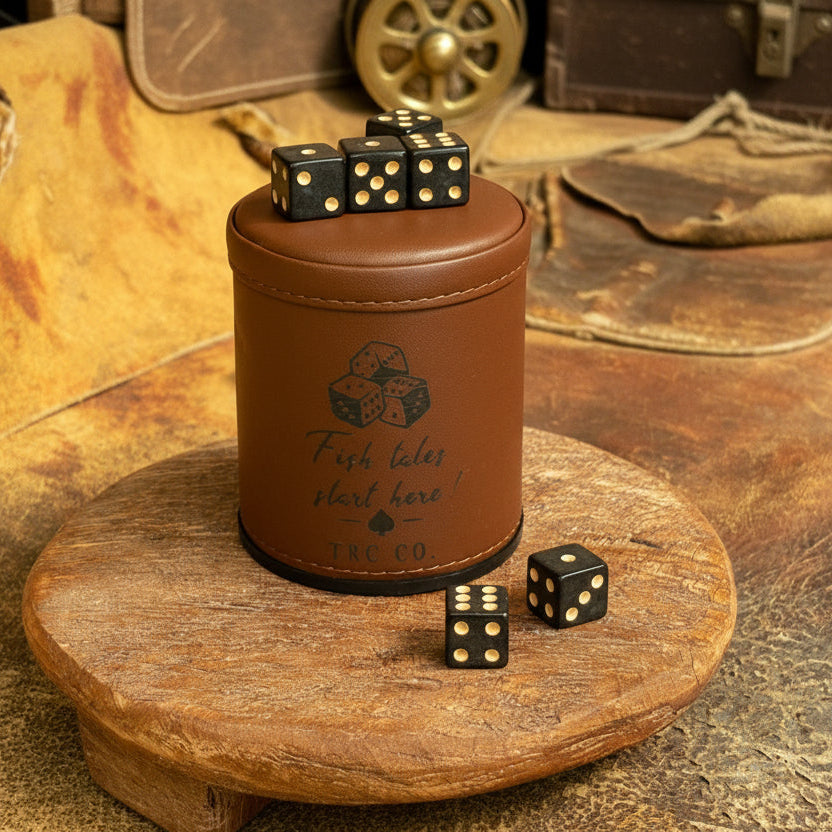 Leather Cup & Dice Set